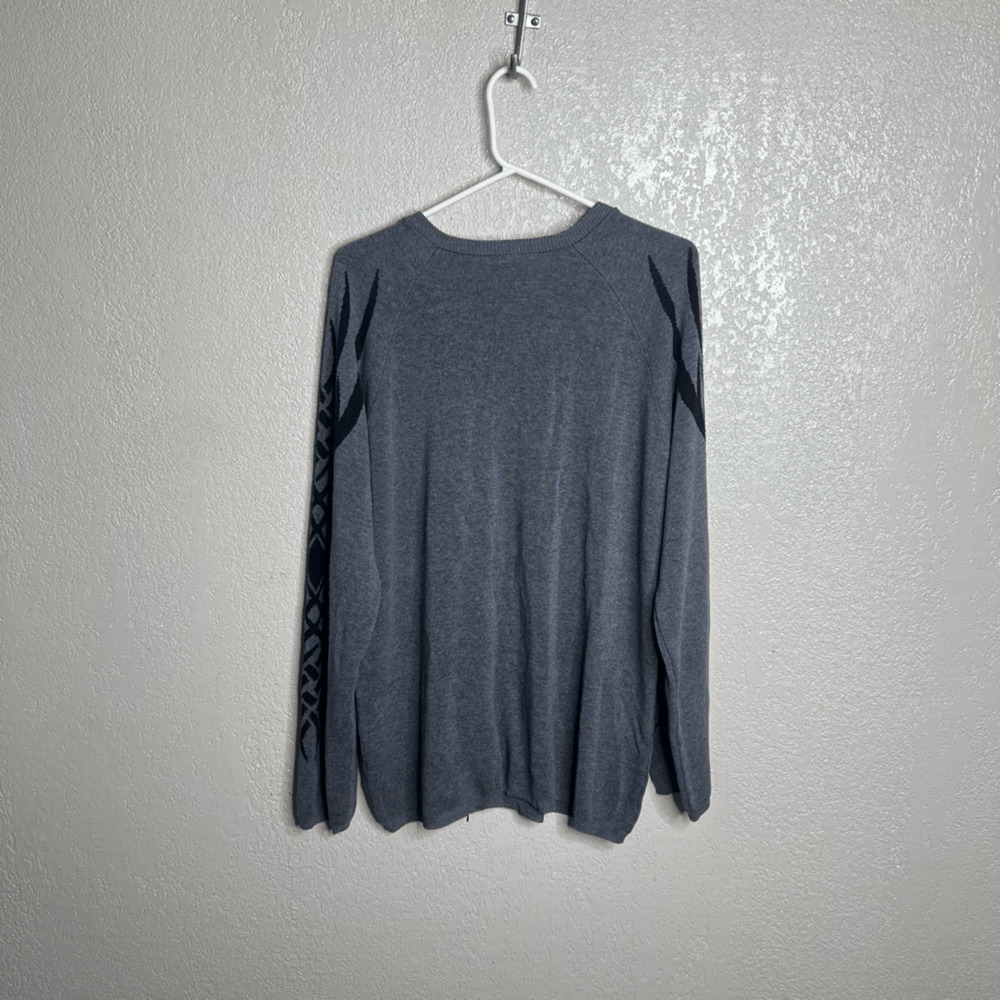 Vintage 90s Morbid Threads Tribal Print Long Sleeve Sweater Made In USA Grunge - Picture 5 of 6